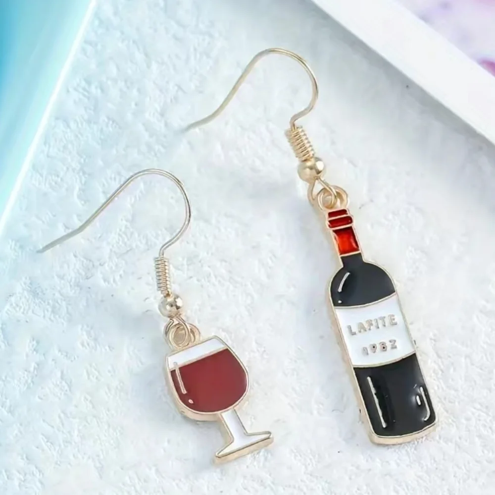 Wine Glass & Bottle Earrings